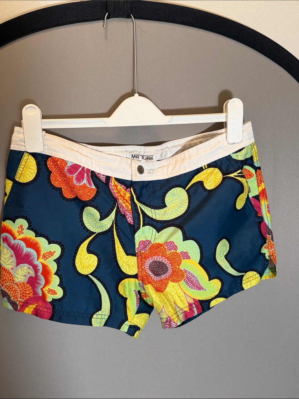 MR TURK Men's Navy Floral Swim Trunks - Multicolor